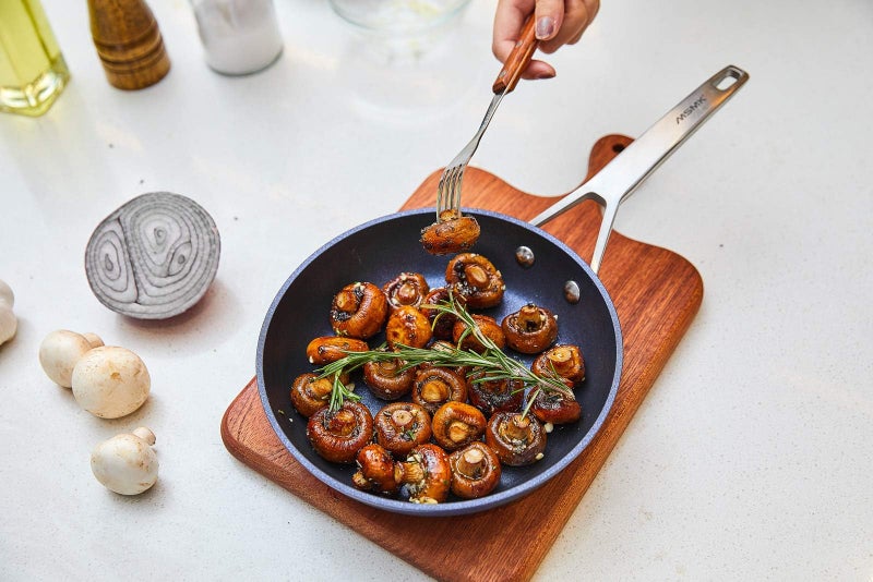 MsMk Small Nonstick Frying pan Blue, 8-inch Durable Egg Omelet Skillet, Titanium and Diamond Non Stick Coating From USA, for Induction,Cerammic and Gas Cooktops, Oven Safe,Dishwasher Safe - Image 3